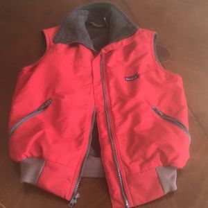 Patagonia red XS (2-4) vest w/ gray trim. Like new